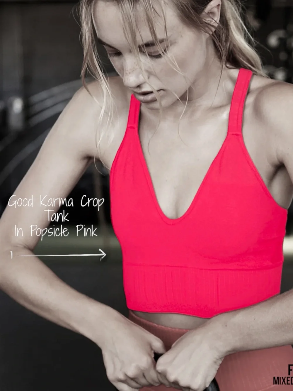 GOOD KARMA CROP TANK/BRA VARIETY RESERVED - Picture 1 of 15